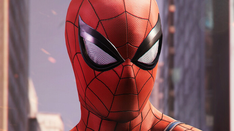 Spiderman closeup