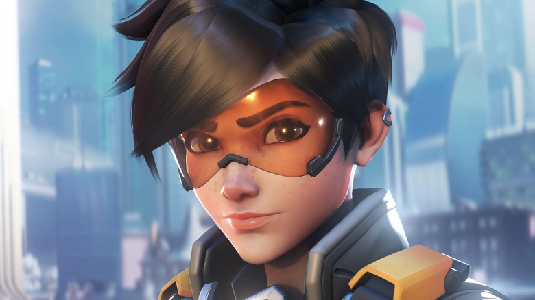 Tracer looking serious