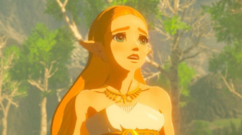 Zelda looking worried