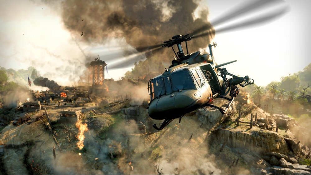 A chaotic scene from Call of Duty: Black Ops Cold War