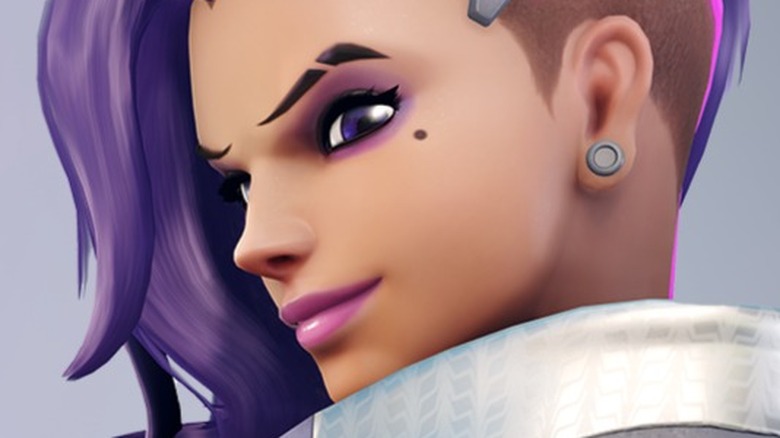 Overwatch Sombra smirking