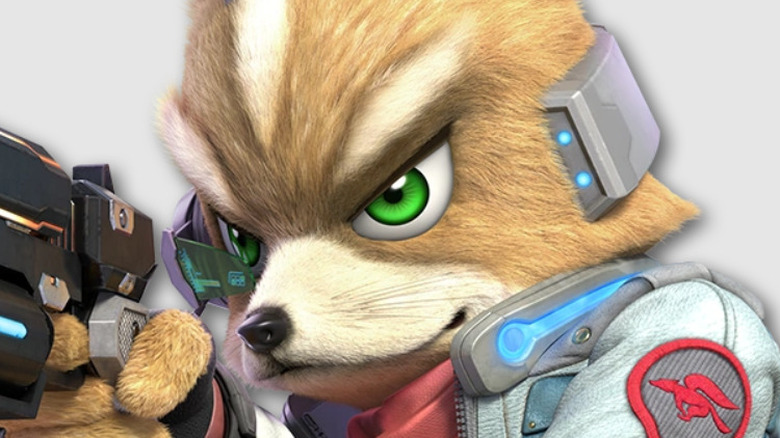 Fox McCloud pointing pistol