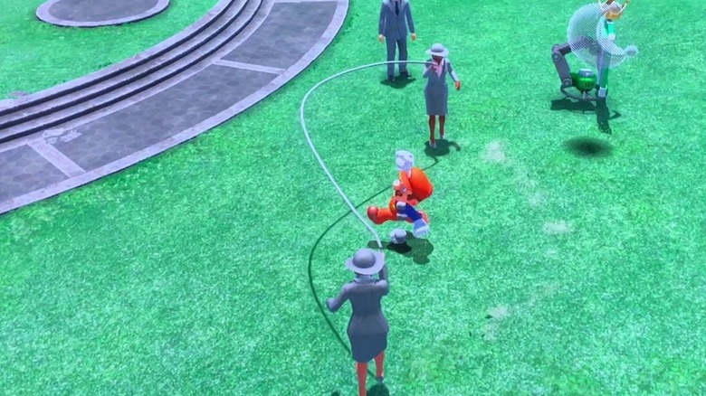 Mario jumping rope