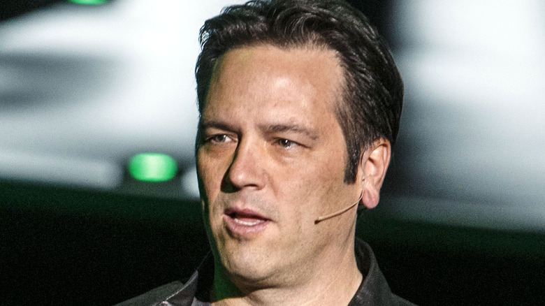 Xbox Head Phil Spencer giving talk