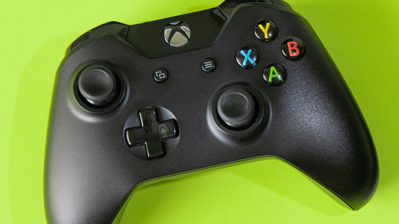 xbox controller on green background
