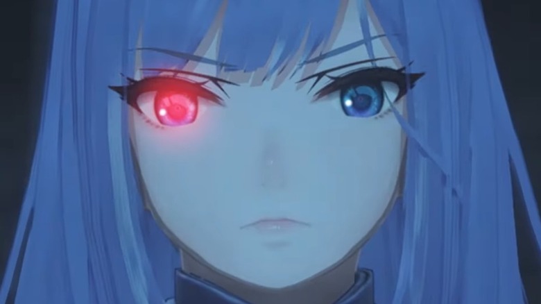 Xenoblade red eye close up