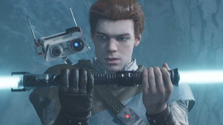 Cameron Monaghan as Cal with Lightsaber