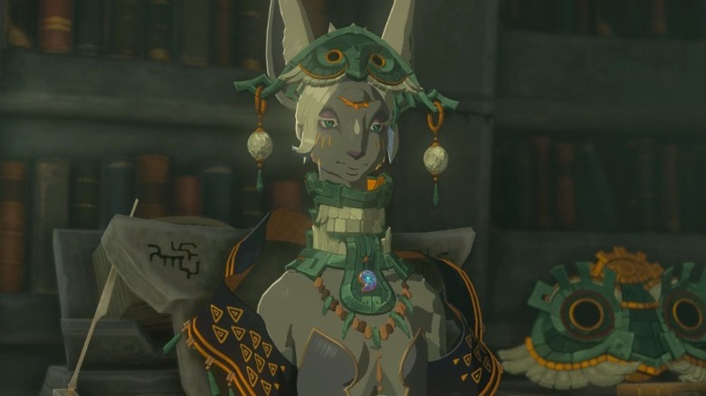 Mineru with mask raised