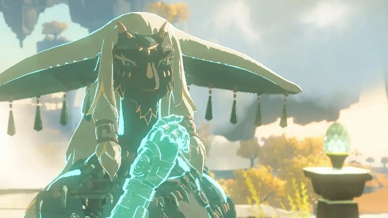 Spirit Rauru holding up glowing arm