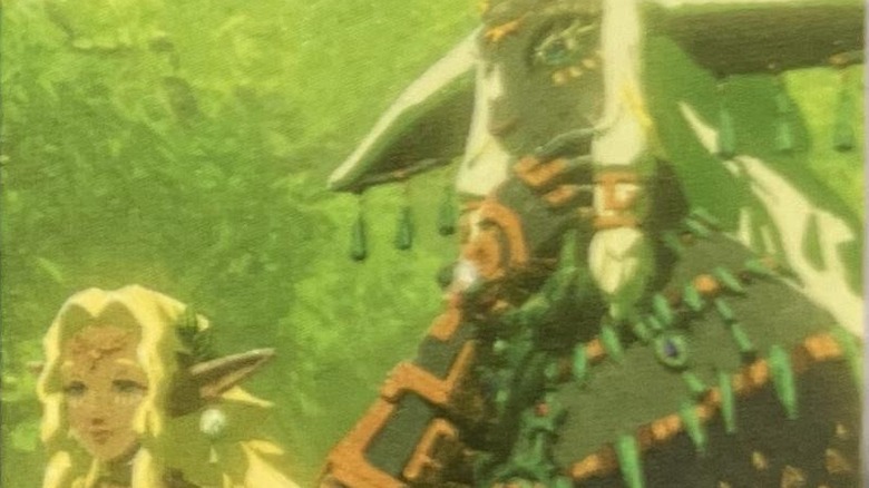 Hylian woman and deer person standing together