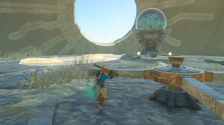 Link pushing stone wheel