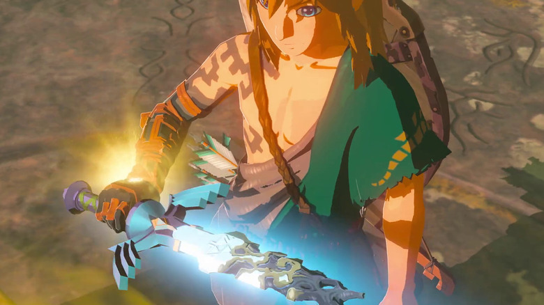 Linking holding broken sword
