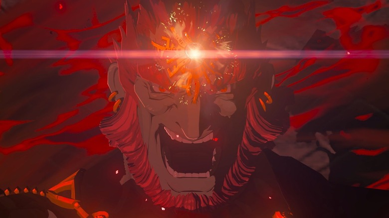 Ganondorf yelling with light on forehead